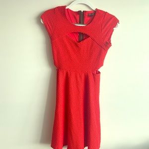 Crimson red dress